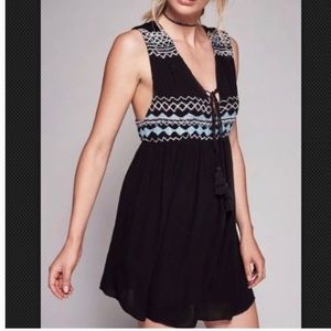 Free people embroidered simply tunic dress size XS